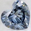 3.04 Ct. Fancy Blue Heart Lab Created Diamond
