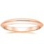 14K Rose Gold Classic Wedding Ring, smalltop view