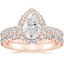 14KR Moissanite Luxe Sienna Halo Diamond Bridal Set (1 3/8 ct. tw.), smalltop view