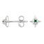 Silver North Star Emerald Earrings, smalladditional view 1