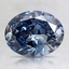 1.47 Ct. Fancy Intense Blue Oval Lab Created Diamond