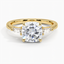 Yellow Gold Moissanite Quinn Diamond Ring