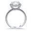 Curved Gallery Halo Diamond Ring, smallside view