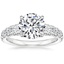 Round Platinum Tapered Luxe Sienna Diamond Ring