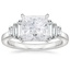 Moissanite Faye Baguette Diamond Ring (1/2 ct. tw.) in 18K White Gold