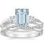 18KW Aquamarine Three Stone Petite Twisted Vine Diamond Bridal Set (1/2 ct. tw.), smalltop view