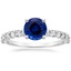 Sapphire Shared Prong Diamond Ring (3/8 ct. tw.) in 18K White Gold