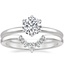 18K White Gold Esme Ring with Lunette Diamond Ring