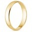 18K Yellow Gold 4mm Slim Profile Wedding Ring, smallside view