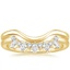 Yellow Gold Marquise and Round Diamond Nesting Ring Stack 