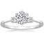 18K White Gold Six Prong Selene Diamond Ring (1/10 ct. tw.), smalltop view