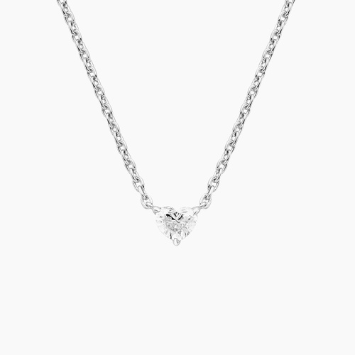 Silver Lab Diamond Heart Pendant | Brilliant Earth