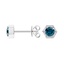 Silver Hex London Blue Topaz Stud Earrings, smalladditional view 1
