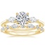 18K Yellow Gold Sona Diamond Ring (1/3 ct. tw.) with Versailles Diamond Ring (3/8 ct. tw.)
