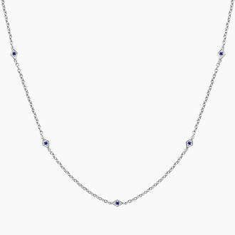 Sapphire Station Necklace