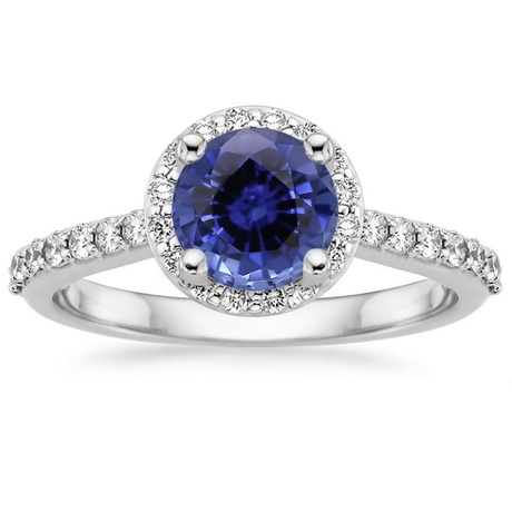 diamond sapphire halo ring