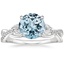 Aquamarine Garland Diamond Ring in Platinum