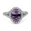 Custom Lavender Sapphire Halo Ring