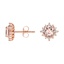 14K Rose Gold Sol Morganite and Diamond Earrings, smalladditional view 1