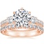 14K Rose Gold Gramercy Diamond Ring (3/4 ct. tw.) with Luxe Sienna Diamond Ring (5/8 ct. tw.)