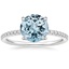Aquamarine Perfect Fit Diamond Ring (1/5 ct. tw.) in 18K White Gold