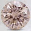 3.09 Ct. Fancy Orangy Pink Round Lab Created Diamond