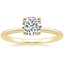 Round Grooved Engagement Ring 