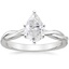 PT Moissanite Twisted Vine Solitaire Ring, smalltop view