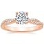 14K Rose Gold Petite Luxe Twisted Vine Diamond Ring (1/4 ct. tw.), smalltop view