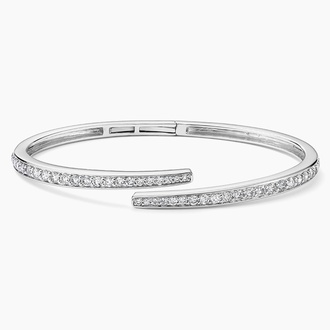 Lab Diamond Wrap Bypass Bracelet