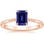 Rose Gold Sapphire Laurel Ring