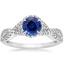 18KW Sapphire Entwined Halo Diamond Ring (1/3 ct. tw.), smalltop view
