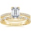18K Yellow Gold Tacori Coastal Crescent Pavé Diamond Ring with Tacori Petite Crescent Pavé Diamond Ring (1/3 ct. tw.)