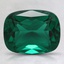 9x7mm Cushion Lab Grown Emerald