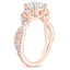 14K Rose Gold Three Stone Luxe Willow Diamond Ring (1/2 ct. tw.), smallside view