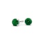Emerald Stud Earrings in 18K White Gold