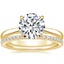 18K Yellow Gold Dawn Diamond Ring with Ballad Eternity Diamond Ring (1/3 ct. tw.)