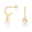14K Yellow Gold Baroque Freshwater Cultured Pearl Hoop Earrings, smalladditional view 1