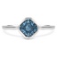 Custom Compass Point Blue Diamond Ring