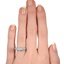 The Sue Ring, smallzoomed in top view on a hand