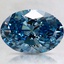2.01 Ct. Fancy Vivid Blue Oval Lab Created Diamond