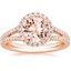 Rose Gold Morganite Fortuna Diamond Ring (1/2 ct. tw.)