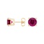 18K Yellow Gold Solitaire Lab Ruby Stud Earrings, smalladditional view 1