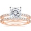 14KR Moissanite Luxe Petite Shared Prong Diamond Bridal Set (3/4 ct. tw.), smalltop view