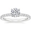 18K White Gold Luxe Amelie Diamond Ring, smalltop view