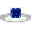 Sapphire Elsie Ring in 18K White Gold