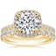 18K Yellow Gold Adorned Odessa Diamond Ring (1/3 ct. tw.) with Sienna Diamond Ring (1/2 ct. tw.)