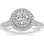 18K White Gold Soleil Diamond Ring with Whisper Diamond Ring (1/10 ct. tw.)