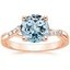 14KR Aquamarine Chamise Diamond Ring (1/15 ct. tw.), smalltop view
