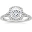 18KW Moissanite Joy Halo Diamond Ring (1/3 ct. tw.), smalltop view